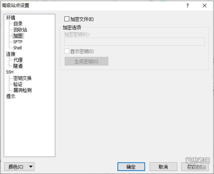 WinSCP 站点设置界面 WinSCP 站点设置界面