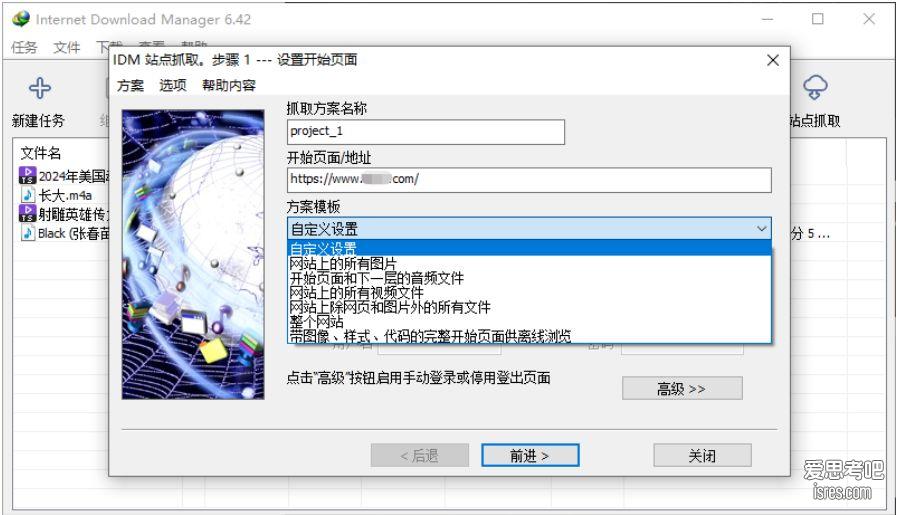 IDM还能抓取站点，离线浏览