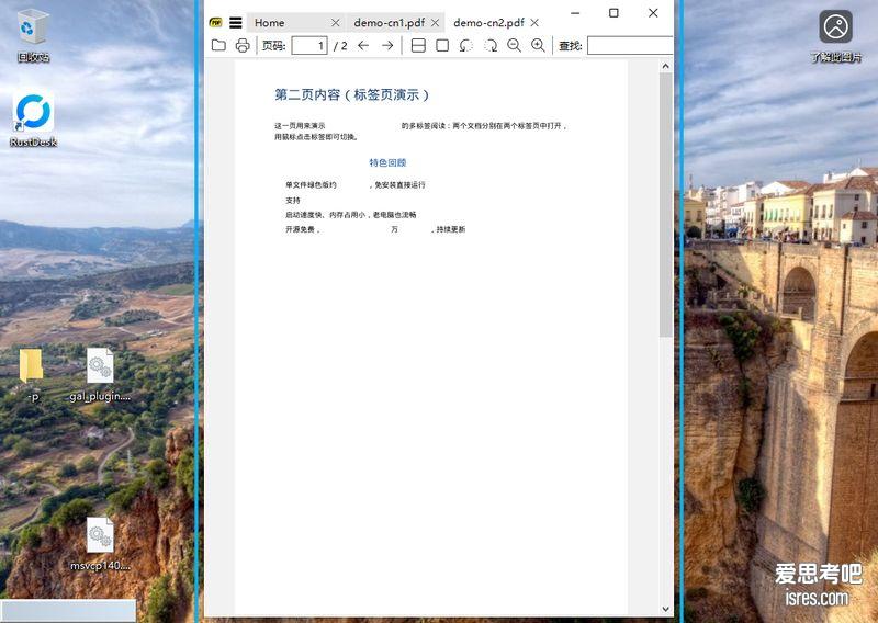 SumatraPDF 多标签页同时打开多个文档