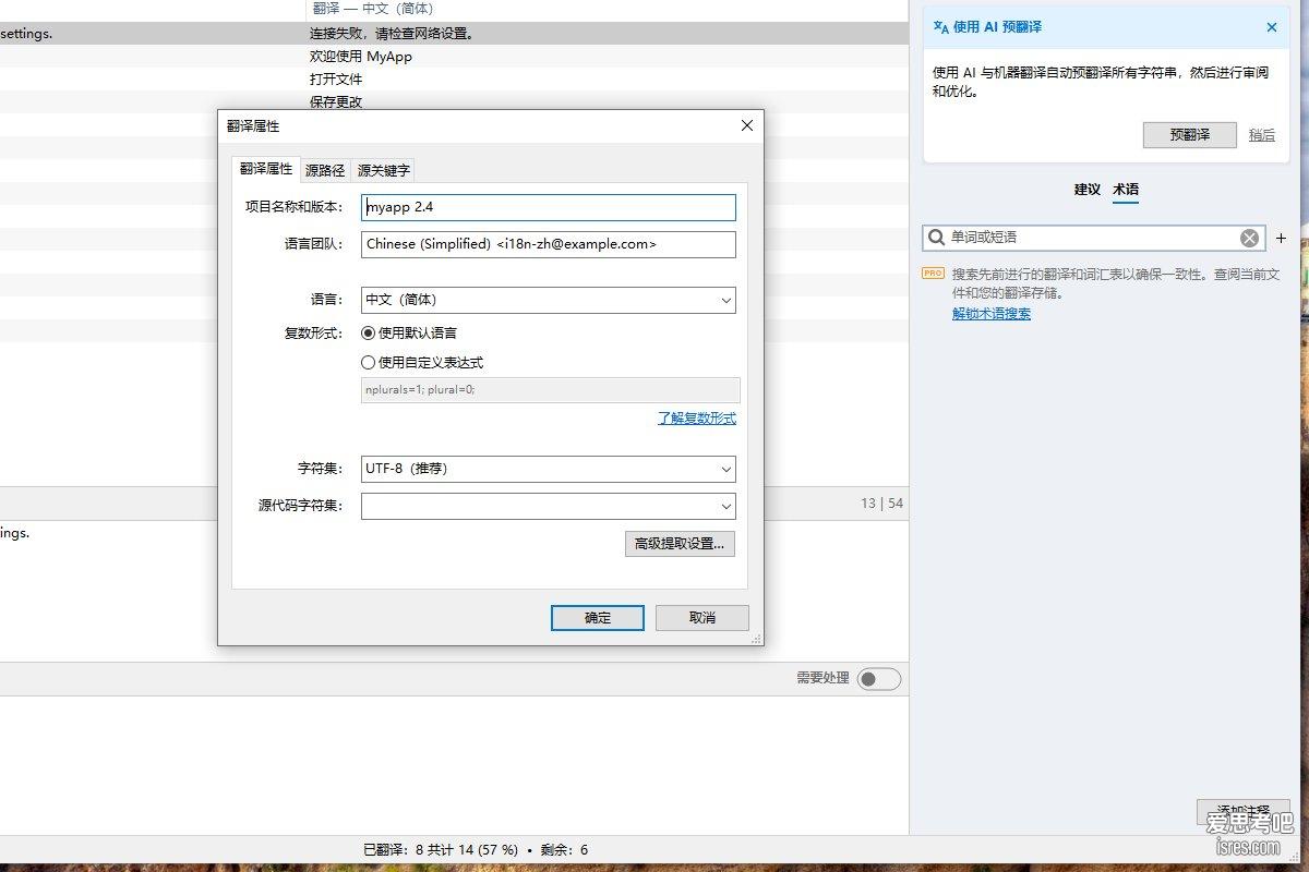 Poedit 3.9.1 翻译属性