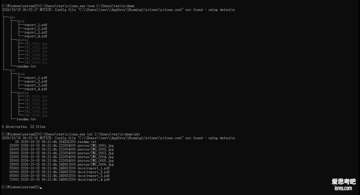 rclone tree 与 lsl 列表